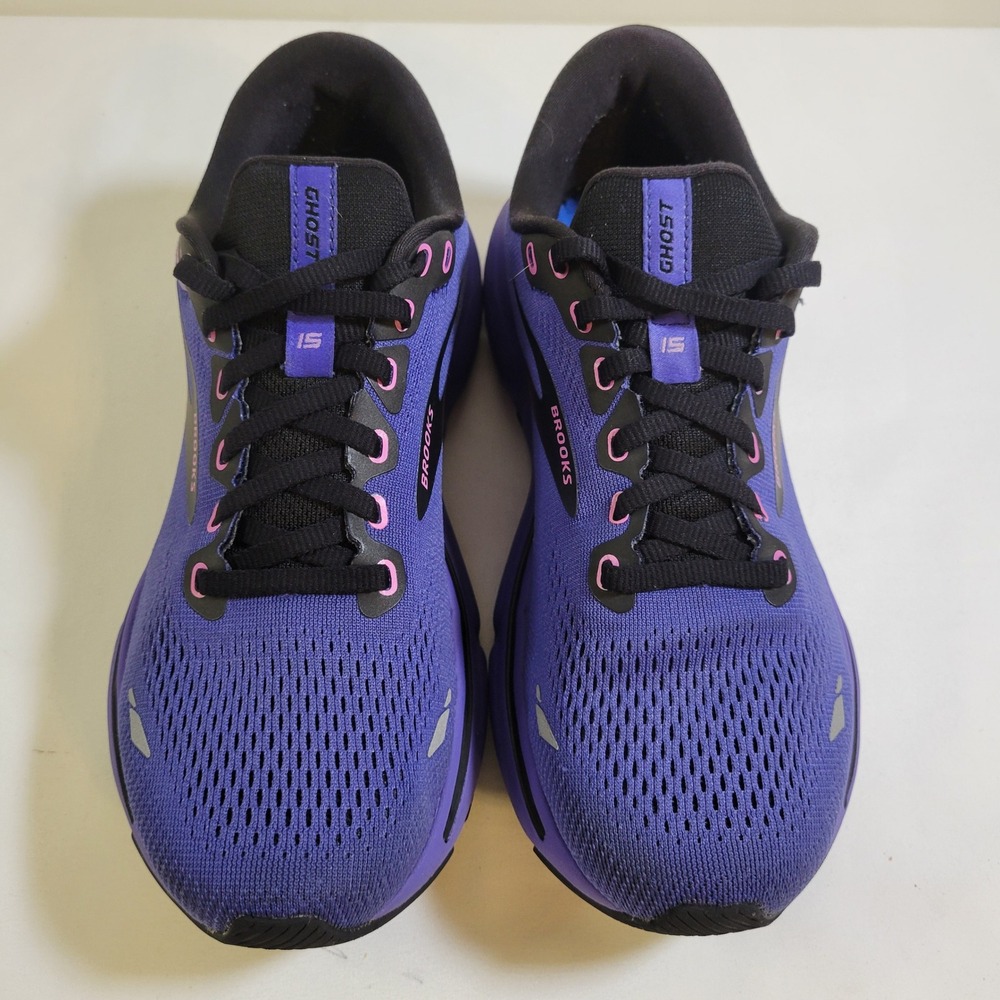 Brooks Ghost 15 Womens Running Shoes Size 8.5 Purple Black Pink 1203801B544 - Picture 2 of 7